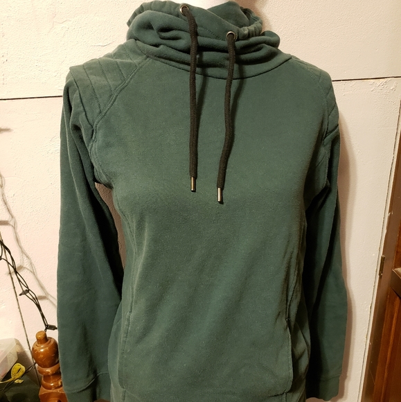 Green cowl/funnel neck sweatshirt - Picture 1 of 8